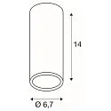 SLV Ceiling luminaire ENOLA B CL-1, IP20, Ø 6,7cm / H 14cm, GU10 QPAR51, aluminium, black