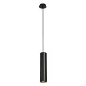 Pendelleuchte ENOLA B PD-1, GU10 QPAR51, IP20, ø 6,7cm / H 30cm, Aluminium, schwarz