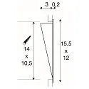 SLV Recessed luminaire DOWNUNDER PUR 120x155mm LED, square, housing white, 5,2W LED warm white