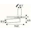 SLV LED Einbaustrahler KARPO LED Wand-/Deckenstrahler, Rosette flach, 7,5W LED, 3000K, weiß