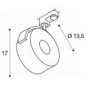LED 3-Phasen-Strahler KALU TRACK LED PHASE, 13W 3000K 970lm 95°, dimmbar, kardanisch, schwarz, CRi>80