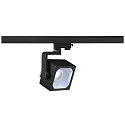 LED 3-Phasen Strahler EURO CUBE, Würfelform, CRi >90, kardanisch, inkl. Adapter, schaltbar, 26W 4000K 2740lm 60°, schwarz