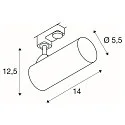 SLV 3-Phasen Premium LED Strahler HELIA 50 TRACK, 230V / 500mA, 11W 3000K 810lm 35°, CRi >90, dimmbar, Weiß