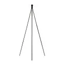 Standleuchte FENDA II, TRIPOD, Höhe 133.5cm, E27, mit Schalter, ohne Schirm, Aluminium, chrom