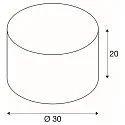 SLV FENDA Textile shade, Round, Ø30cm, beige