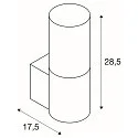 SLV Wandleuchte LISENNE, E27, Rauchglas
