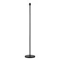 Standleuchte FENDA I, GERADE, Höhe 145cm, E27, mit Fußschalter, ohne Schirm, Aluminium, schwarz