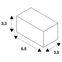 SLV Zubehör für 3-Phasen Aufbauschiene S-TRACK ON/OFF - End-Einspeiser, IP20, max. 16A, schaltbar, Erde rechts, schwarz