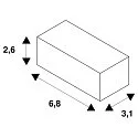 Accessories for 3-Phase surface track S-TRACK Insulating coupler, black