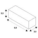 SLV Zubehör für 3-Phasen Aufbauschiene S-TRACK ON/OFF - Längsverbinder, mit Einspeisemöglichkeit, schwarz