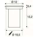 LED Bodeneinbaustrahler SOLASTO, IP67 IK08, GU10 QPAR51, Edelstahl 304, befahrbar (0.6t), verstellbar, Rund