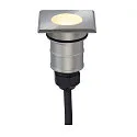 SLV Outdoor LED Einbauleuchte POWER TRAIL-LITE, IP67 IK08, 350mA (exkl. BG), 1.4W 3000K 45lm 60°, CRi >90, schaltbar, eckig, 4.7cm