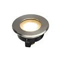 SLV Outdoor LED Bodeneinbaustrahler DASAR® FLAT 80, IP67 IK08, 230V, 7W 3000K 520lm 125°, Edelstahl gebürstet, begehbar