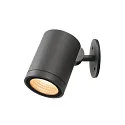 SLV Outdoor Floor lamp HELIA, LED, 3000K, round, anthracite, 15W, convertible to spike luminaire