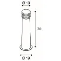 SLV Outdoor Stehleuchte RUSTY® ROUND 70, IP55, E27 TC-DSE max. 11W, FeCSi-Stahl gerostet, 70cm