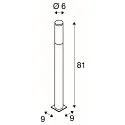 SLV Außenleuchte BIG NAILS Standleuchte, Edelstahl 304, höhe 81cm
