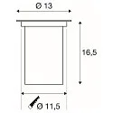 SLV Outdoor Bodeneinbaustrahler DASAR® 115, IP67 IK08, GU10, Edelstahl-Blende 316, befahrbar, kardanisch, rund