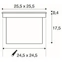 SLV LED Floor recessed luminaire DASAR LED SQUARE Outdoor luminaire, asymmetrical, SLM LED, 4000K