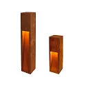SLV Outdoor Stehleuchte RUSTY® SLOT 50, IP44, E27 TC-DSE max. 11W, FeCSi-Stahl gerostet, 50cm