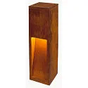 SLV Outdoor Stehleuchte RUSTY® SLOT 50, IP44, E27 TC-DSE max. 11W, FeCSi-Stahl gerostet, 50cm