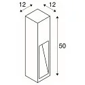 SLV Outdoor Stehleuchte RUSTY® SLOT 50, IP44, E27 TC-DSE max. 11W, FeCSi-Stahl gerostet, 50cm
