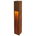 SLV Outdoor Stehleuchte RUSTY® SLOT 80, IP44, E27 TC-DSE max. 11W, FeCSi-Stahl gerostet, 80cm