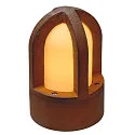 Outdoor Sockelleuchte RUSTY® CONE 24, IP54 IK02, 24cm, E14 C35, FeCSi-Stahl gerostet