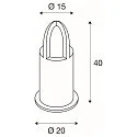 SLV Outdoor Stehleuchte RUSTY® CONE 40, IP54 IK02, E27 TC-DSE max. 11W, FeCSi-Stahl gerostet, 40cm