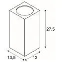 SLV Außenwandleuchte BIG THEO UP/DOWN, eckig, IP44 IK02, 2x GU10 QPAR111 max. 75W, anthrazit