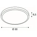 SLV AINOS, Outdoor Ceiling luminaire, LED, 3000K, round, white, with sensor