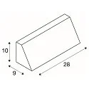 SLV Wandleuchte PEMA® TC-(D,H,T,Q)SE, IP65, Trapez, E27 max. 15W, durchverdrahtet, silbergrau