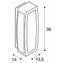 SLV Outdoor Wand-/Deckenleuchte MERIDIAN BOX, E27, IP54, anthrazit
