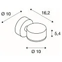 SLV Außenwandleuchte SITRA WALL, IP44, GX53 TCR-TSE max. 9W, starr, anthrazit