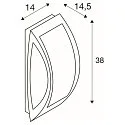 SLV Outdoor Wand-/Deckenleuchte MERIDIAN 2, E27, IP54, Silbergrau