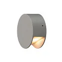 Outdoor LED Wandleuchte PEMA WL ROUND, IP55 IK03, Ø 9cm, 3.8W PowerLED 3000K 190lm, schaltbar, silbergrau