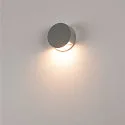 SLV Outdoor LED Wandleuchte PEMA WL ROUND, IP55 IK03, Ø 9cm, 3.8W PowerLED 3000K 190lm, schaltbar, silbergrau