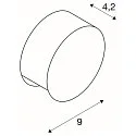 SLV Outdoor LED Wandleuchte PEMA WL ROUND, IP55 IK03, Ø 9cm, 3.8W PowerLED 3000K 190lm, schaltbar, silbergrau