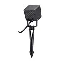 SLV Outdoor LED Erdspießleuchte NAUTILUS 10 CUBE, IP65 IK04, 8.5W 3000K 660lm 45°, mit IP-Steckerkabel, verstellbar, Anthrazit