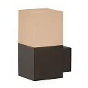 SLV Außenwandleuchte GRAFIT, IP44 IK02, E27, eckig, anthrazit / Diffusor in Rauchglas-Optik, satiniert, Standard