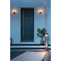 SLV Außenwandleuchte GRAFIT, IP44 IK02, E27, eckig, anthrazit / Diffusor in Rauchglas-Optik, satiniert, Standard