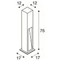 LED Outdoor luminaire ARROCK STONE 75 LED Floor lamp, 6W, COB LED, 3000K, IP44, stonegrey