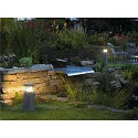 SLV Outdoor Stehleuchte ARROCK GRANITE 40, IP44 IK02, E27 T38, offenes Kabel, Granit salt & pepper / Edelstahl 304, 40cm