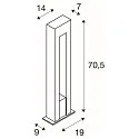 SLV Outdoor Stehleuchte ARROCK ARC, IP44 IK02, 70.5cm, GU10, Granit salt & pepper / Edelstahl 304
