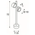 SLV Outdoor Floor luminaire SITRA 360 SL, Double Light, IP44, 2x GX53 TCR-TSE max. 9W, rotatable, swivelling, anthracite