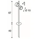 SLV Outdoor Spike luminaire SITRA 360 SPIKE, 2-heads, 67cm, IP44, 2x GX53, swivelling 90°, rotatable, with cable, anthracite