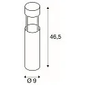 SLV Outdoor LED Stehleuchte SLOTS 45, IP44, 4.5W 3000K 200lm, Aluminium, Rostfarben