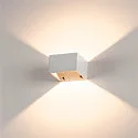 SLV LED Außenwandleuchte LOGS WALL, IP65 IK04, Up/Down, indirekt, Aluminium, 9.5W 3000K 800lm, weiß