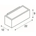 Wandleuchte BOX R7S, eckig,  R7s, max. 80W,