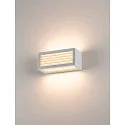 SLV Außenwandleuchte BOX-L, IP44, eckig, E27 max. 18W, Weiß