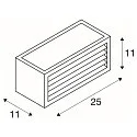 SLV Außenwandleuchte BOX-L, IP44, eckig, E27 max. 18W, Anthrazit